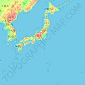 地勢高|日本の地形図、標高、地勢